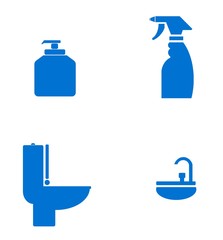 Propreté et hygiène en 4 icônes