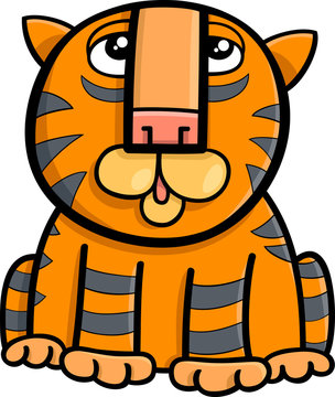 tiger animal cartoon illustration