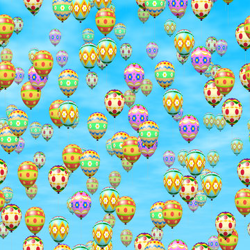 Easter eggs balloons generated hires texture