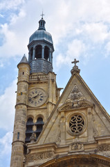 Fototapeta na wymiar Eglise Saint-Etienne-du-Mont, Place Sainte Geneviéve, Paris