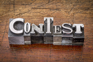 contest in metal type