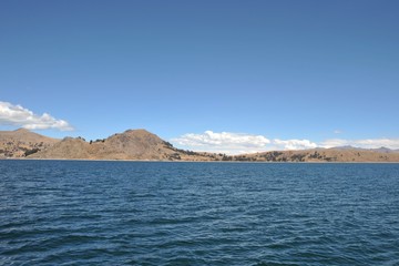 Mountain lake Titicaca