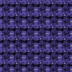 Seamless pattern of purple amethyst