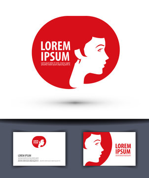 Beauty salon. Logo, icon, emblem, template, business card