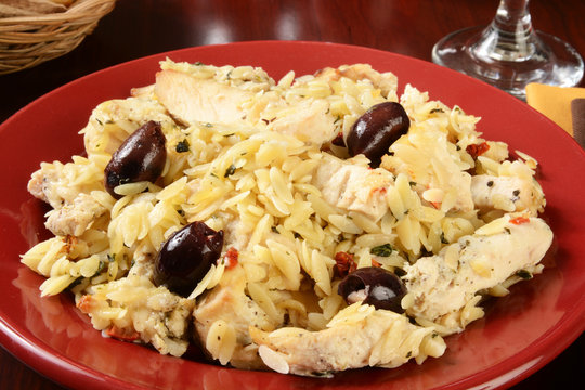 Greek style chicken and orzo