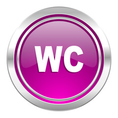 toilet violet icon wc sign