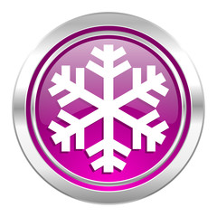 Obraz premium snow violet icon air conditioning sign