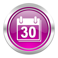 calendar violet icon organizer sign