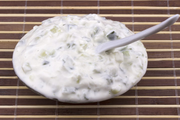 Yogurt cucumber salad
