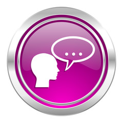 forum violet icon chat symbol bubble sign