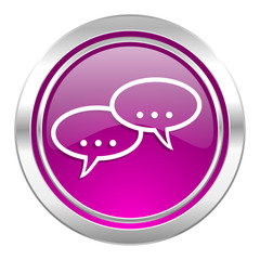 forum violet icon chat symbol bubble sign