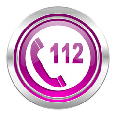 emergency call violet icon 112 call sign