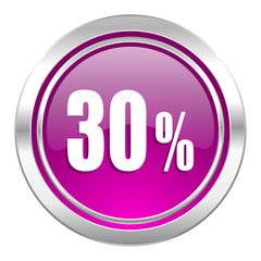 30 percent violet icon sale sign