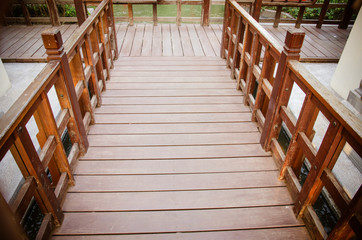 Chinese wooden walkway