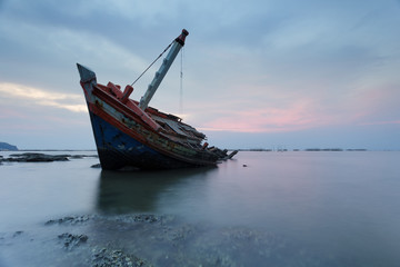 The wrecked ship , Thailand