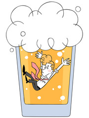 ビール好きのビジネスマン