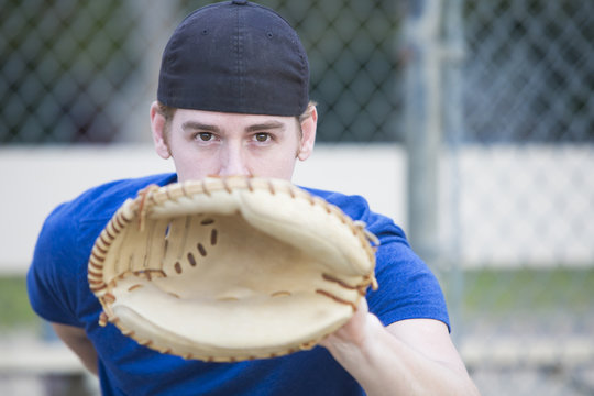 Young Man With Baseball Glove