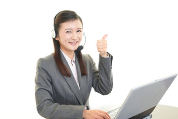 笑顔のオペレーター