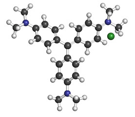 Crystal (gentian) violet molecule. Dye used in Gram staining.