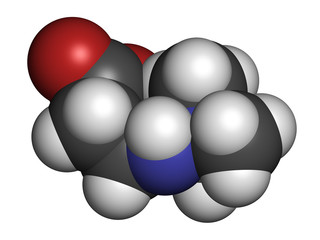 Meldonium anti-ischemic drug molecule. 