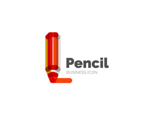 Line minimal design logo pencil