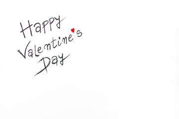 Fototapeta premium Happy Valentines Day greeting card,isolated on white