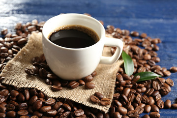 Cup of coffee on table