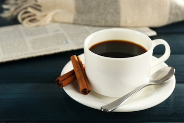 Cup of coffee with spoon