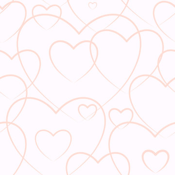 Seamless background consisting of hearts for Valentine's day