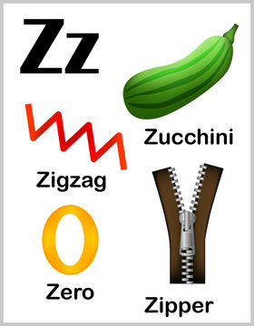 Alphabet letter Z pictures