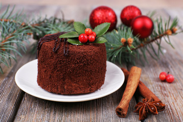 Fototapeta na wymiar Delicious chocolate cake