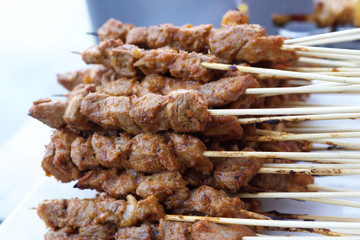 Bar-B-Q or BBQ grill of meat