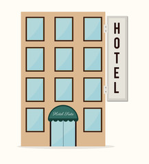 Hotel design over white background vector illustration
