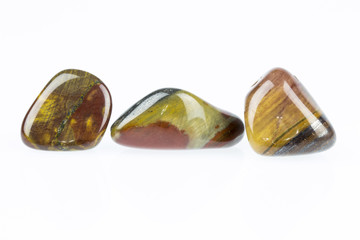 Polished tiger's eye gemstone