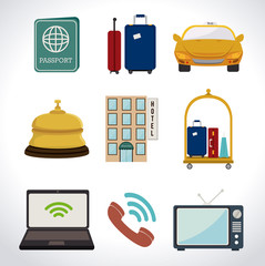 Hotel design, vector illustration.