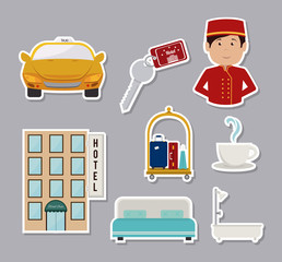Hotel design, vector illustration.