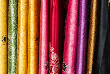 Colorful sarongs (balinese cloth), Bali, Indonesia