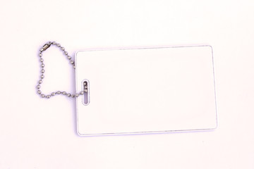 Blank security card isolated on white