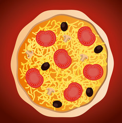 Pizza design, vector illustration.