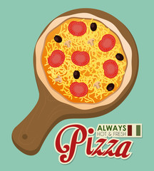 Pizza design, vector illustration.