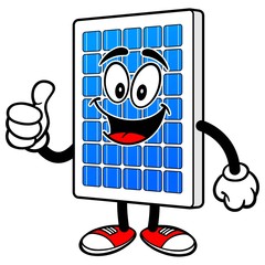 Solar Panel with Thumbs Up