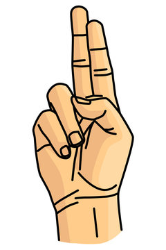 U Sign Language vector