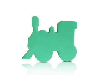 Toy locomotive icon photo