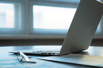 Laptop on the table