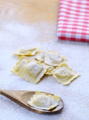 Fresh ravioli.