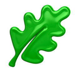 Green oak leaf icon
