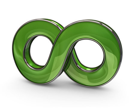 Green infinity symbol