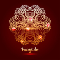 Vector lace ornament background