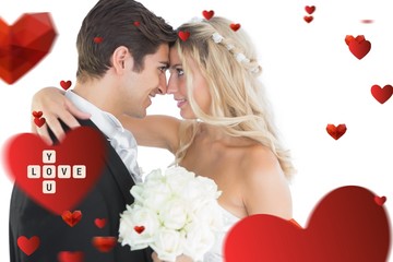 Married couple looking each other in the face