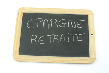 Obraz premium ardoise épargne retraite